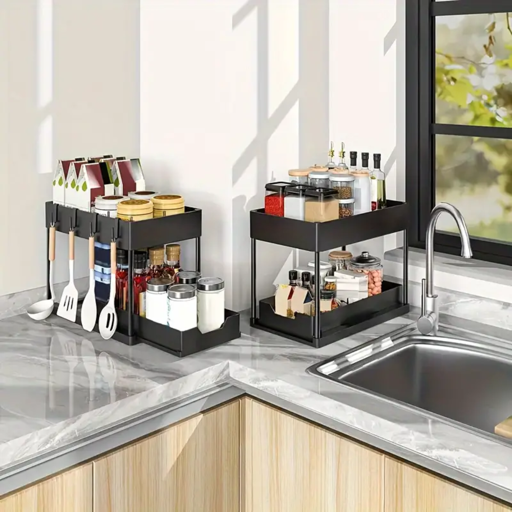 Rangement sous évier (1 lot de 2 rangements) (BLACKLIST)