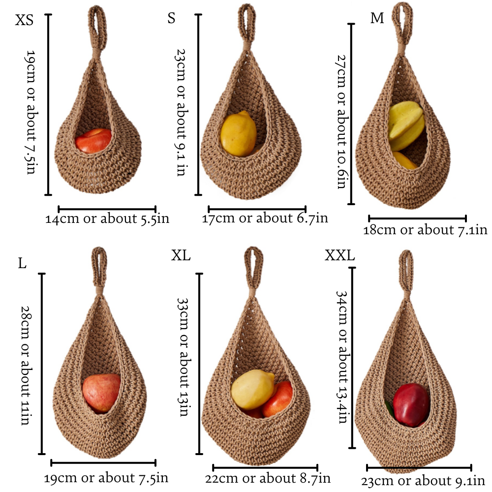 Paniers muraux naturels (6 pièces)