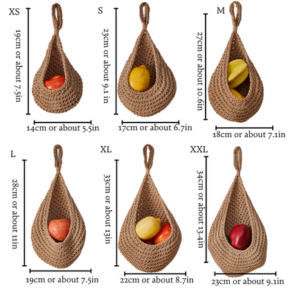 Paniers muraux naturels (6 pièces)