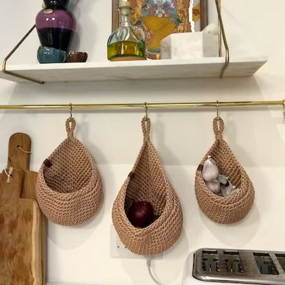 Paniers muraux naturels (6 pièces)
